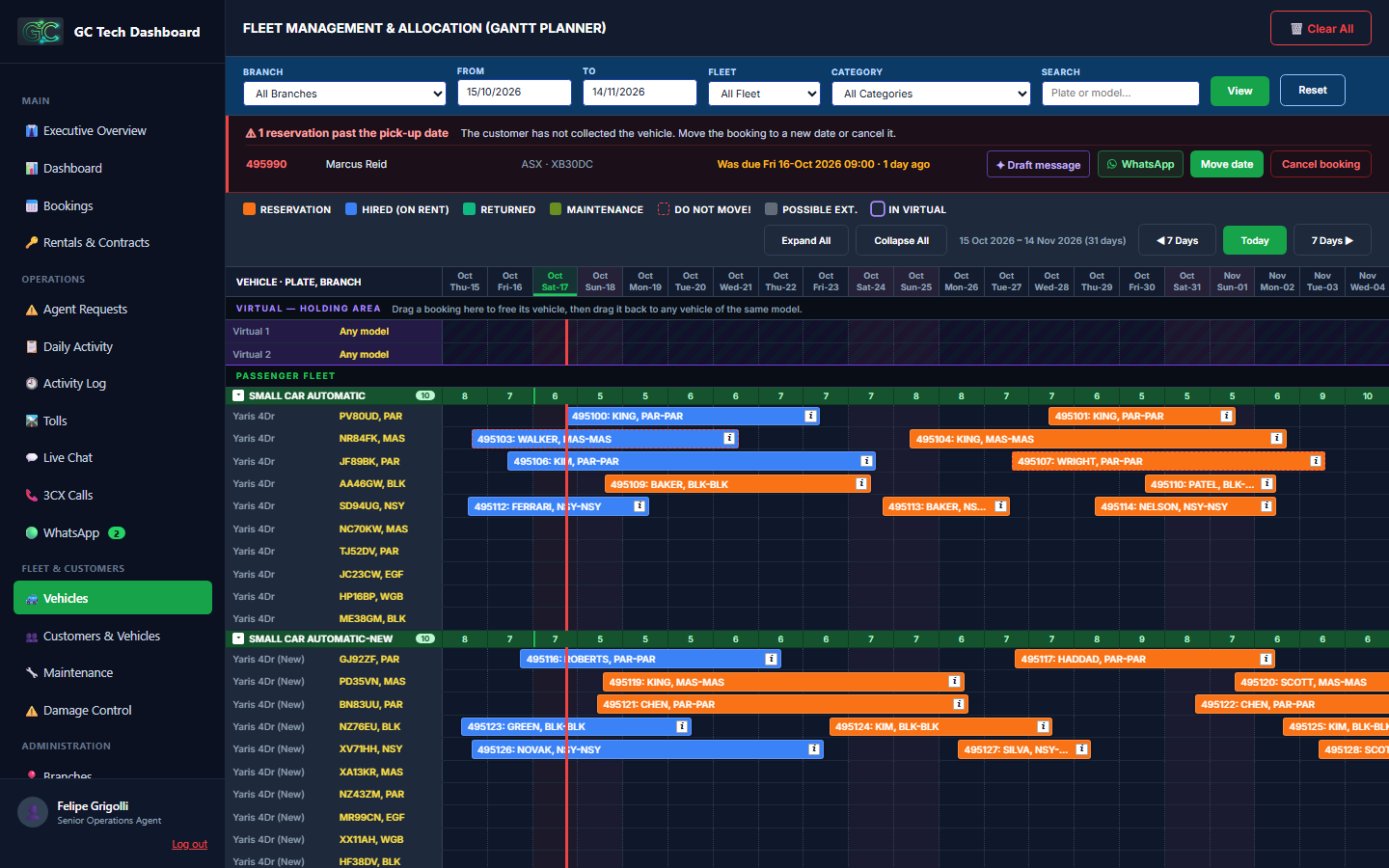Fleet Planner: every vehicle on one timeline